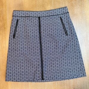 NWOT Tory Burch Gemini Link Chaumont Skirt Navy White Size‎ 8